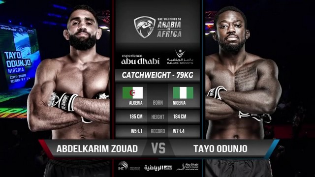 UAE Warriors 56 - Abdelkrim Zouad vs Tayo Odunjo - January 16, 2025