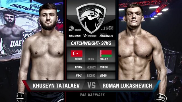 UAE Warriors 57 - Khuseyn Tatalaev vs Roman Lukashevich - January 17, 2025