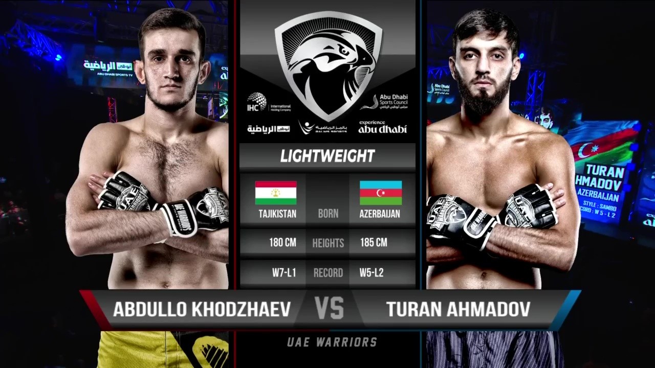 UAE Warriors 63 - Abdullo Khodzhaev vs Turan Ahmadovd - September 10, 2025