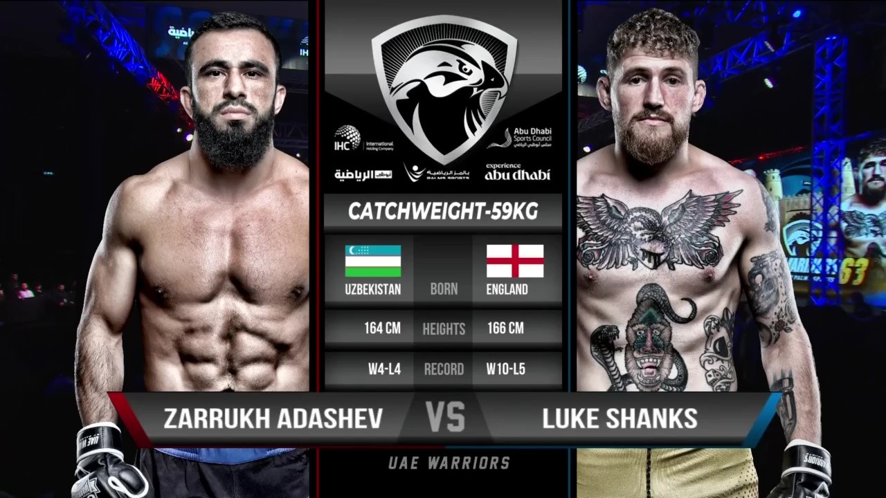 UAE Warriors 63 - Zarrukh Adashev vs Luke Shanks - September 10, 2025