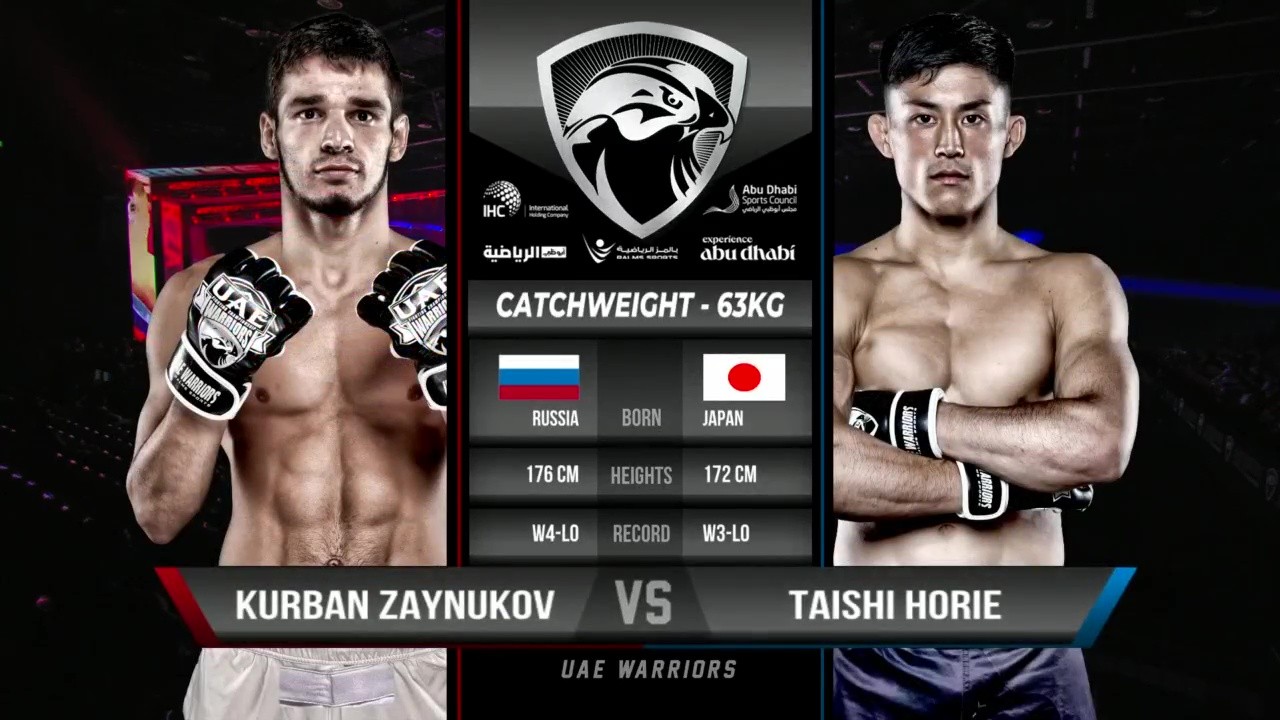 UAE Warriors 64 - Kurban Zaynukov vs Taishi Horie - October 22, 2025