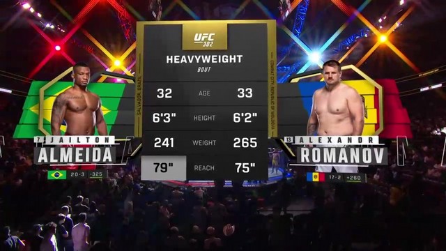 UFC 302 - Jailton Almeida vs Alexandr Romanov - JUNE 1, 2024
