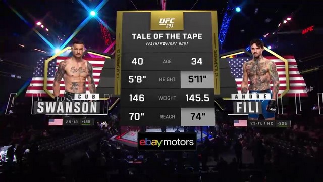 UFC 303 - Cub Swanson vs Andre Fili - June 29, 2024