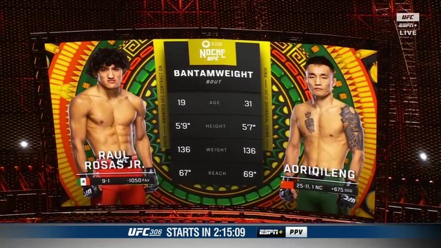 UFC 306 - Raul Rosas Jr. vs Aoriqileng - September 14, 2024