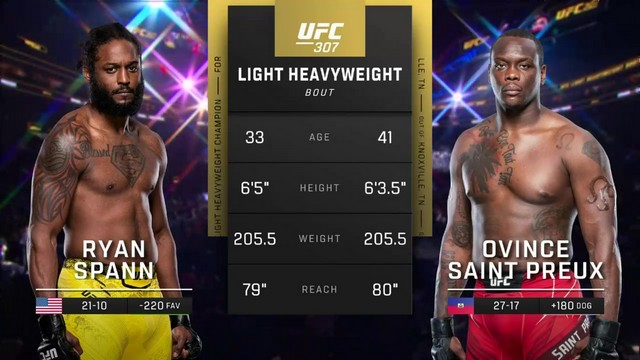 UFC 307 - Ovince St. Preux vs Ryan Spann - October 5, 2024