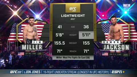 UFC 309 - Jim Miller vs Damon Jackson - November 16, 2024