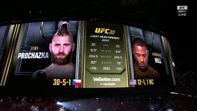 UFC 311 - Jiří Procházka vs Jamahal Hill - January 18, 2025