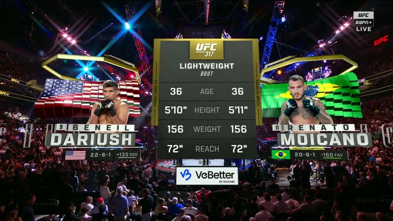 UFC 317 - Beneil Dariush vs Renato Moicano - June 28, 2025