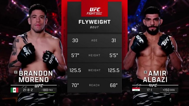 UFC Fight Night - Brandon Moreno vs Amir Albazi - November 2, 2024