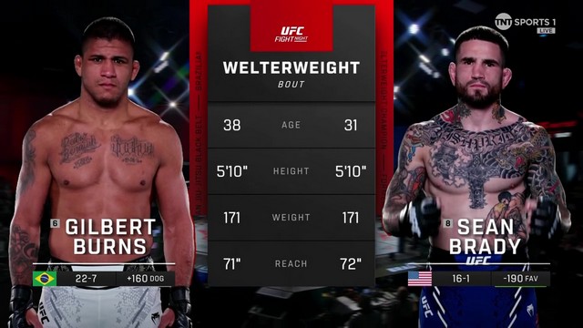 UFC Fight Night - Gilbert Burns vs Sean Brady - September 7, 2024