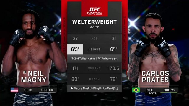 UFC Fight Night - Neil Magny vs Carlos Prates - November 9, 2024