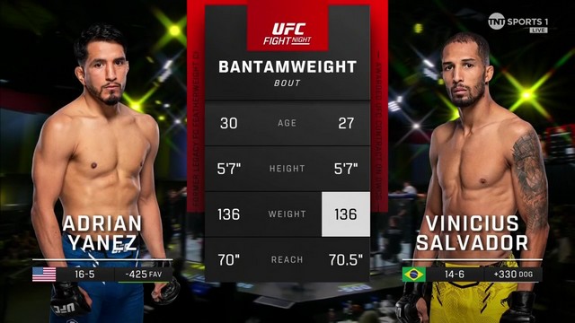 UFC Fight Night 241 - Adrian Yanez vs Vinicius Salvador - May 18, 2014