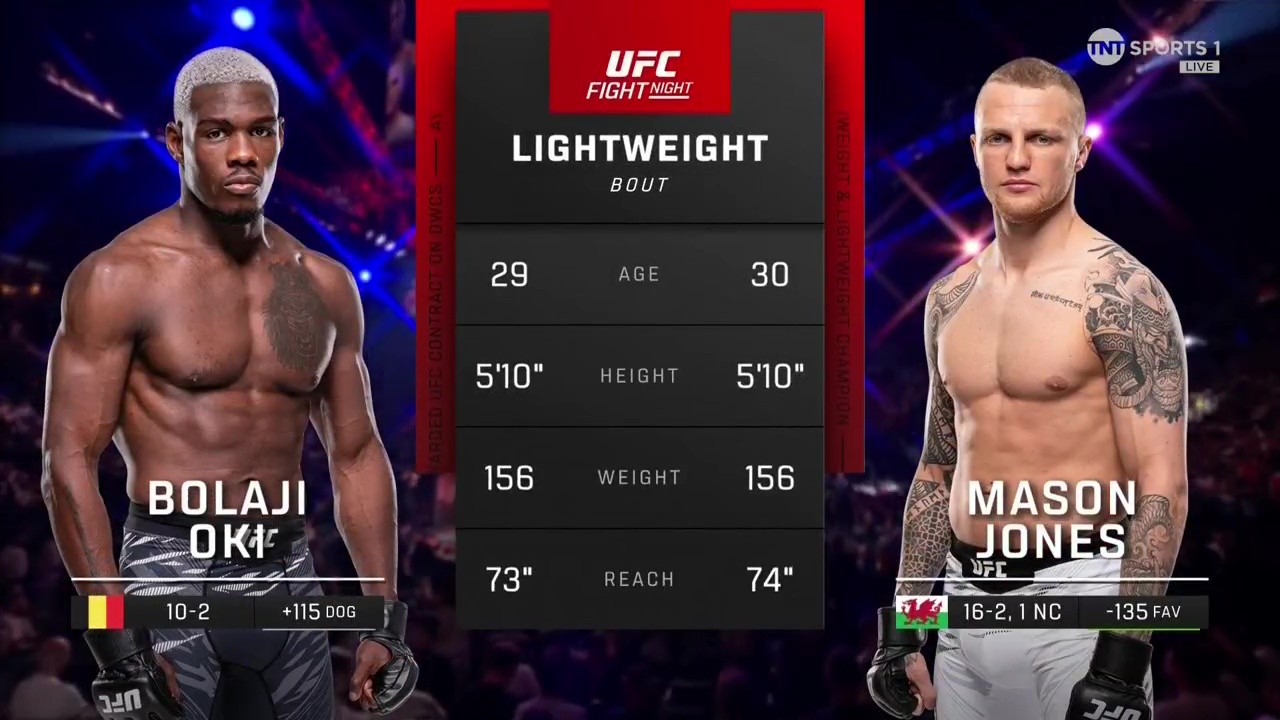 UFC Fight Night 258 - Bolaji Oki vs Mason Jones - September 6, 2025