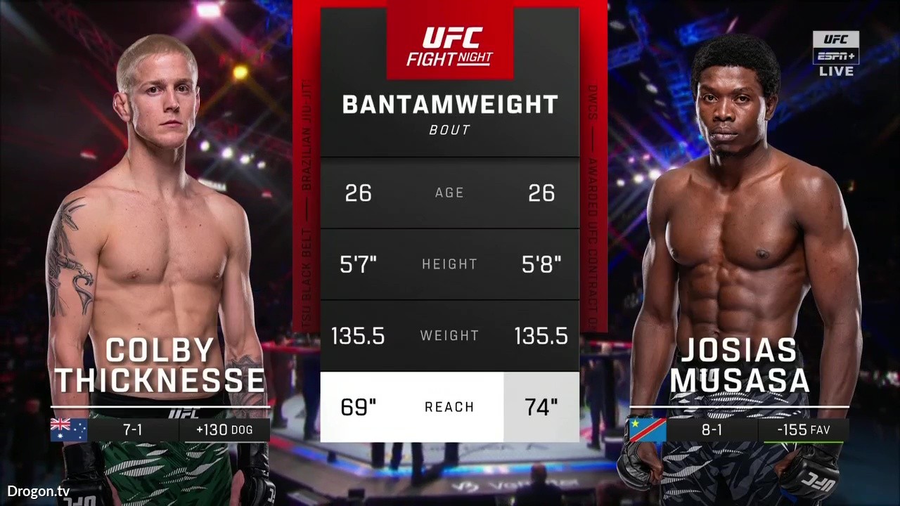 UFC Fight Night 260 - Colby Thicknesse vs Josias Musasa - September 27, 2025