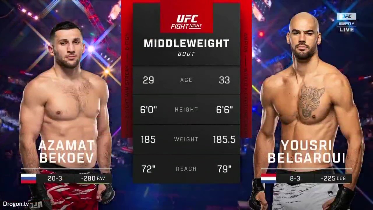 UFC Fight Night 262 - Azamat Bekoev vs Yousri Belgaroui - October 18, 2025