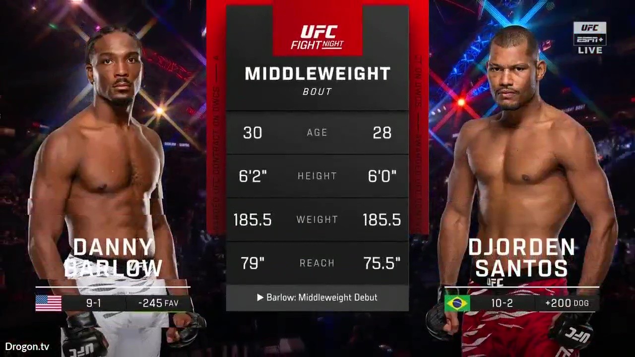 UFC Fight Night 262 - Danny Barlow vs Djorden Santos - October 18, 2025