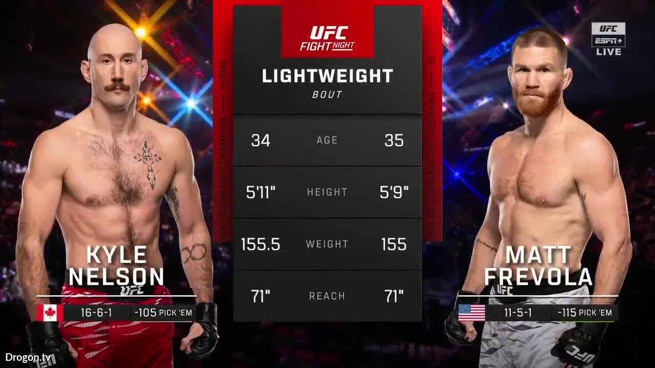UFC Fight Night 262 - Kyle Nelson vs Matt Frevola - October 18, 2025