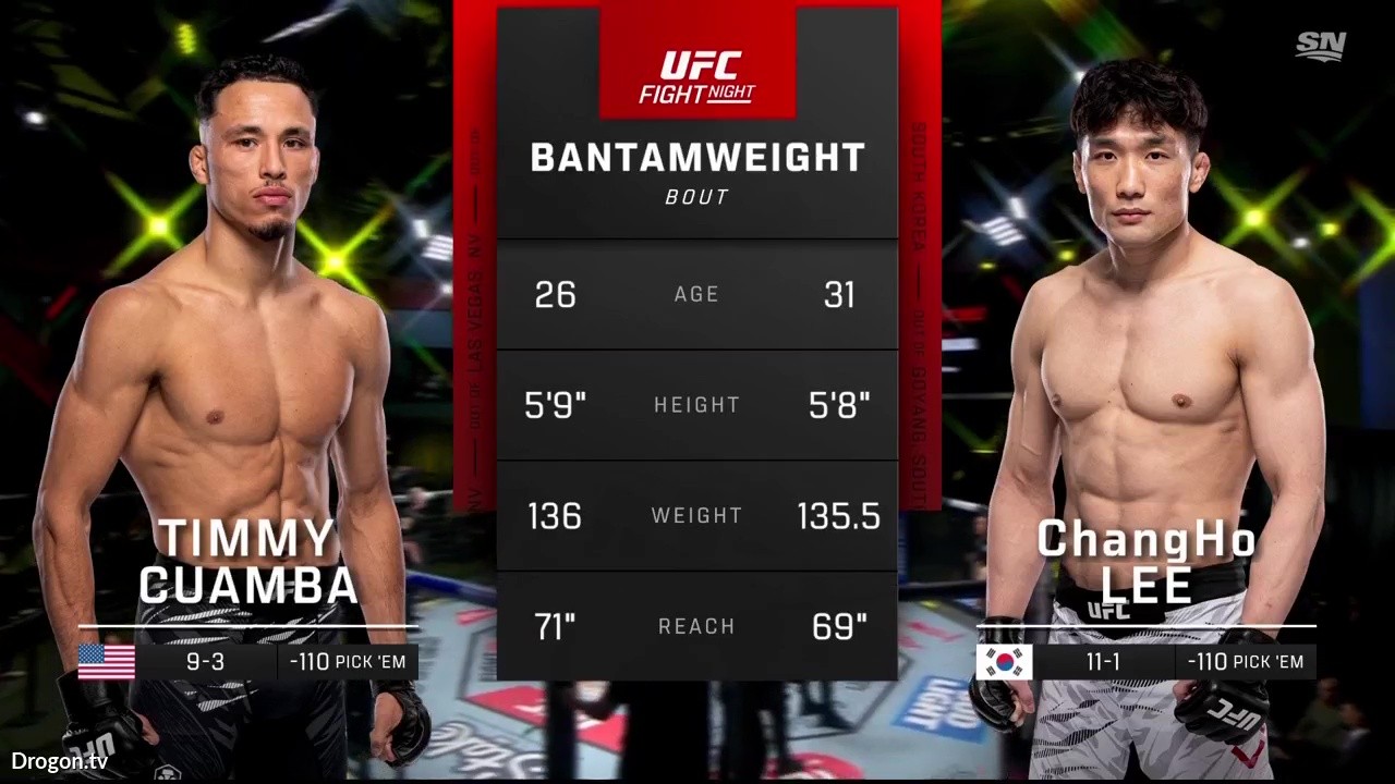 UFC Fight Night 263 - Timmy Cuamba vs ChangHo Lee - November 1, 2025