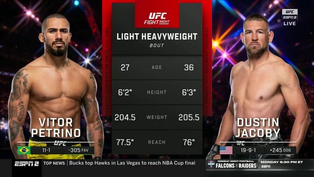 UFC on ESPN 63 - Vitor Petrino vs Dustin Jacoby - December 14, 2024