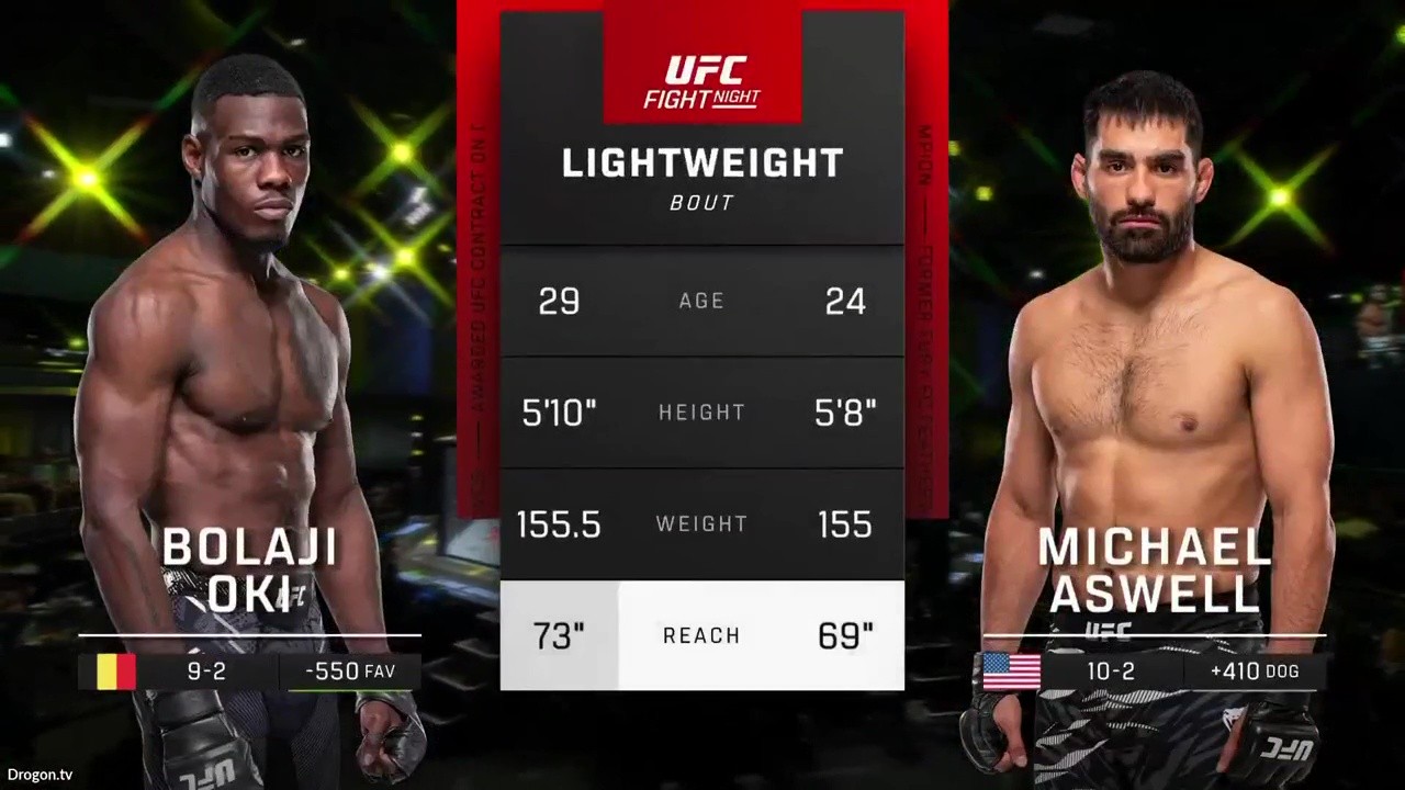 UFC on ESPN 68 - Bolaji Oki vs Michael Aswell Jr. - May 31, 2025