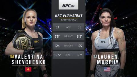 UFC 266: Valentina Shevchenko vs. Lauren Murphy - Sep 25, 2021
