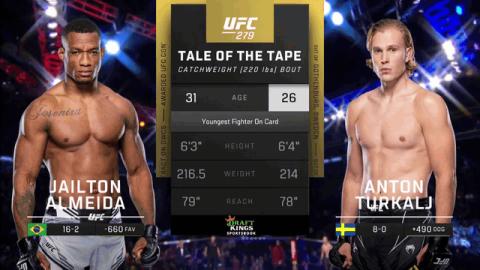 UFC 279 - Jailton Almeida vs Anton Turkalj - Sep 10, 2022