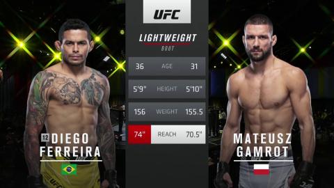 UFCFN 199 - Diego Ferreira vs Mateusz Gamrot - Dec 18, 2021