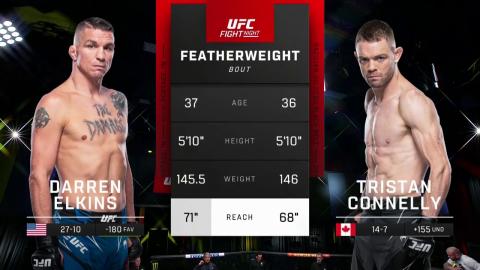 UFCFN : Darren Elkins vs Tristan Connelly - Apr 30, 2022