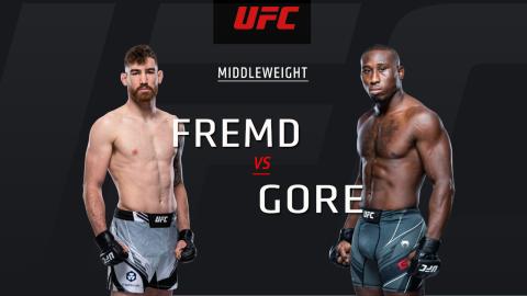 UFC Fight Night 213 - Josh Fremd vs Tresean Gore - Oct 30, 2022