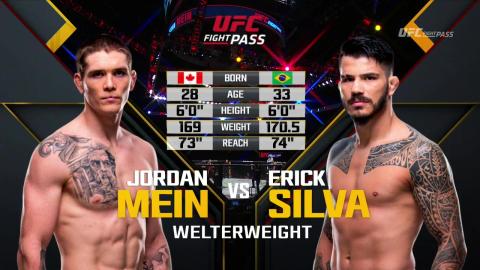 UFC on Fox 26 - Jordan Mein vs Erick Silva - Dec 16, 2017