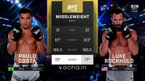 UFC 278 - Paulo Costa vs Luke Rockhold - Aug 20, 2022