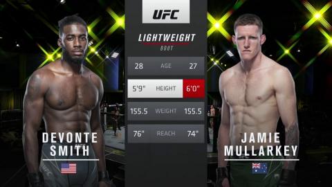 UFC - Jamie Mullarkey vs. Devonte Smith - Oct 02, 2021