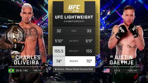 UFC 274 : Charles Oliveira vs Justin Gaethje - May 7, 2022