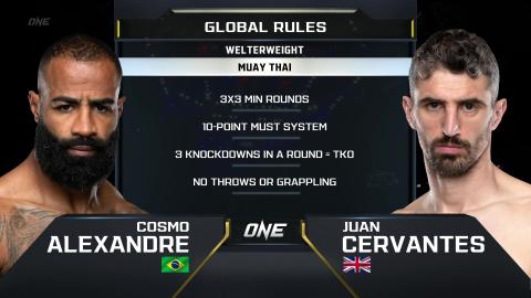 ONE on Prime Video 4 - Cosmo Alexandre vs Juan Cervantes - Nov 18, 2022