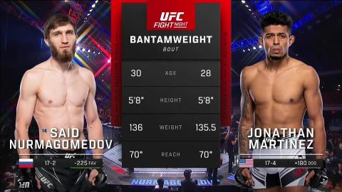 UFC Fight Night 221 - Said Nurmagomedov vs Jonathan Martinez - Mar 11, 2023