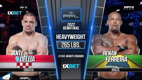 PFL 8: Ante Delija vs Renan Ferreira - Aug 13, 2022