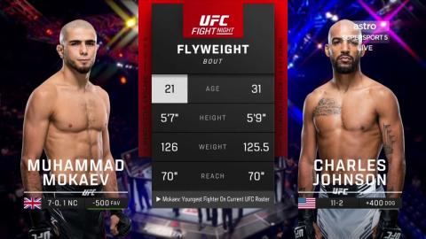 UFCFN 208 : Muhammad Mokaev vs Charles Johnson - Jul 23, 2022