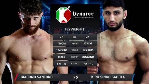 Venator FC 12 - Kiru Singh Sahota vs Giacomo Santoro - Oct 8, 2022