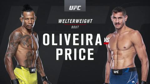 UFCFN 193 - Alex Oliveira vs Niko Price - Oct 2, 2021