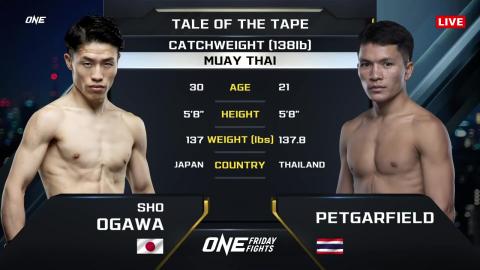 One Friday Fights 30 - P. Jitmuangnon vs Sho Ogawa - August 24, 2023