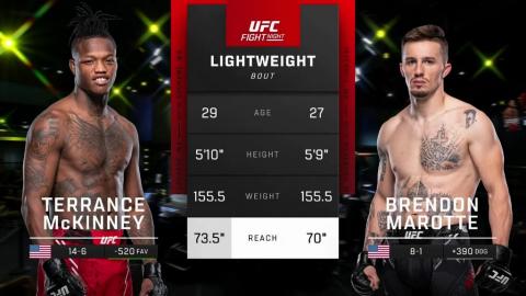 UFC Fight Night 230 - Terrance McKinney vs Brendon Marotte - 14 October, 2023