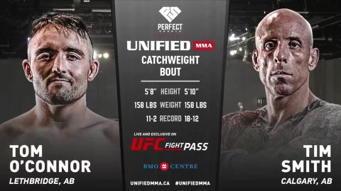 Unified MMA 52 - Tom O’Connor vs Tim Smith - September 7, 2023
