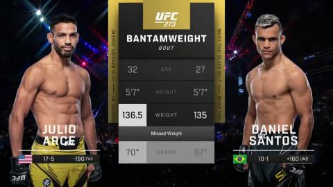 UFC 273 - Julio Arce vs Daniel Santos - Apr 10, 2022