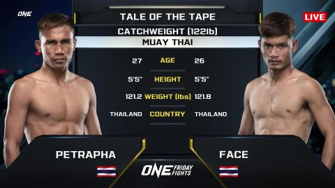 One Friday Fights 29 - Face Erawan vs Petchrapa Sor.Sopit - August 17, 2023