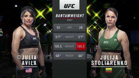 UFCFN 190 - Julia Avila vs Julija Stoliarenko - Jun 26, 2021