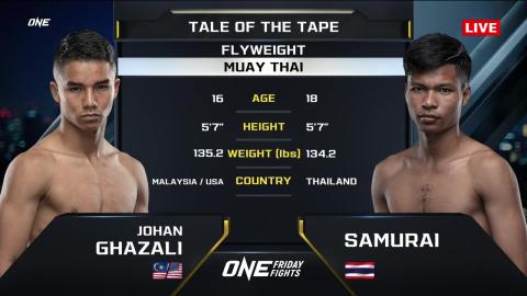 One Friday Fights 25 - Johan Ghazali vs Samurai Seeopal - July 13, 2023