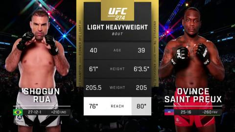 UFC 274 : Mauricio Rua vs Ovince Saint Preux - May 7, 2022