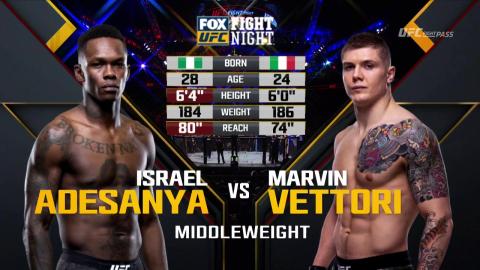 UFC on Fox 29 - Israel Adesanya vs Marvin Vettori - Apr 14, 2018