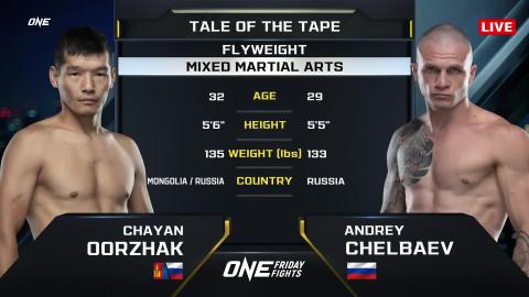 One Friday Fights 29 - Chayan Oorzhak vs Andrey Chelbaev - August 17, 2023