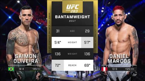 UFC 283 - Saimon Oliveira vs Daniel Marcos - Jan 21, 2023